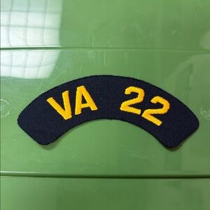 Black and Yellow VA 22 embroidered naval Patch